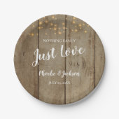 ジャストラブカントリー素朴グ結婚ラム ペーパープレート (正面)