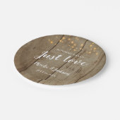 ジャストラブカントリー素朴グ結婚ラム ペーパープレート (アングル)