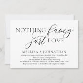 ジャストラブシンプルズ結婚の駆け落ちパーティー 招待状 (正面)