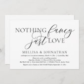 ジャストラブシンプルズ結婚の駆け落ちパーティー 招待状 (正面/裏面)