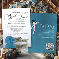 ジャストラブターコイズスカイブルーバラQRコード結婚ズ