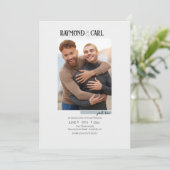 ジャストラブブルーフォト結婚式招待状 招待状 (スタンド正面)