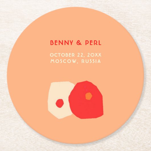 ジャストラブ紙コースター ラウンドペーパーコースター (正面)