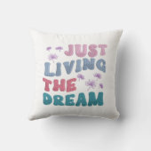 ジャストリビングザドリーム前向き引用文パステルカラー クッション (裏面)