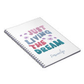 ジャストリビングザドリーム引用文パステルカラー ノートブック (右側)