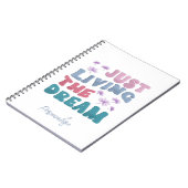 ジャストリビングザドリーム引用文パステルカラー ノートブック (左側)