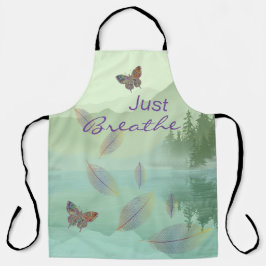 ジャストリ葉ームバタフライグリーン山 エプロン