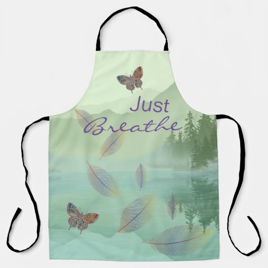 ジャストリ葉ームバタフライグリーン山 エプロン (正面)