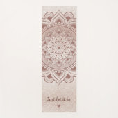 ジャストレカスタムット文字引用文バラ金ゴールド曼荼羅 ヨガマット (正面)