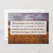 ジャストワンデイ引用文 ポストカード (正面/裏面)