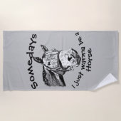 ジャストワンワンアホースおもしろい引用文 ビーチタオル (正面)