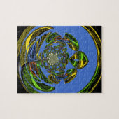 ジャスト伝統的ブルー ジグソーパズル (横)