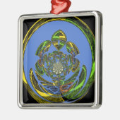 ジャスト伝統的ブルー メタルオーナメント (左)