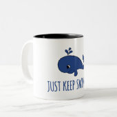 ジャスト保スイミングクジラ ツートーンマグカップ (正面左)