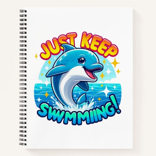 ジャスト保ースイミングイルカ ノートブック (正面)