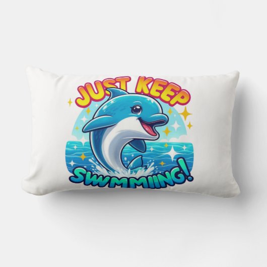 ジャスト保ースイミングイルカ ランバークッション (正面)