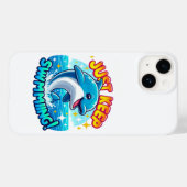 ジャスト保ースイミングイルカ Case-Mate iPhoneケース (裏面 (横))