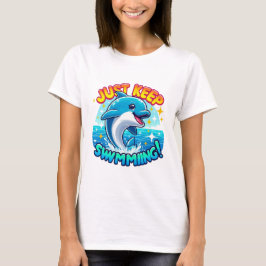 ジャスト保ースイミングイルカ Tシャツ