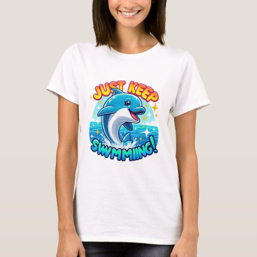 ジャスト保ースイミングイルカ Tシャツ (正面)