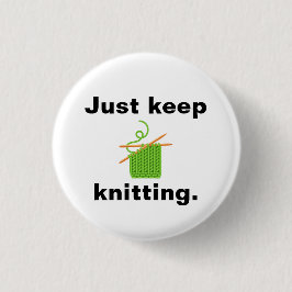 「ジャスト保編み物」バッジ 缶バッジ