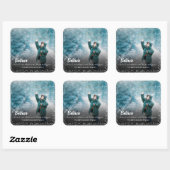 ジャスト信じ |雪の写真メリークリスマス スクエアシール (シート)