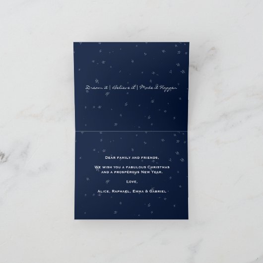 ジャスト信じ 雪メリークリスマス シーズンカード (内部)