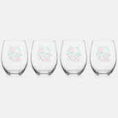 ジャスト別の日ヴァレンティネスハートスカル ステムなしワイングラス (裏面)