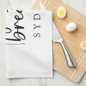 ジャスト呼吸ダンデリオン名前をカスタムする キッチンタオル (四つ折り)