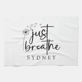 ジャスト呼吸ダンデリオン名前をカスタムする キッチンタオル