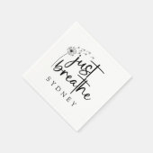 ジャスト呼吸ダンデリオン名前をカスタムする スタンダードカクテルナプキン (角)