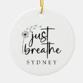 ジャスト呼吸ダンデリオン名前をカスタムする セラミックオーナメント (正面)