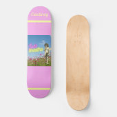 ジャスト呼吸ヴィンテージエンジェルパーソナライズされた スケートボード (正面)