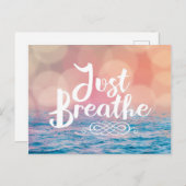 ジャスト呼吸引用文サンセット《写真》ぼけ味海 ポストカード (正面/裏面)