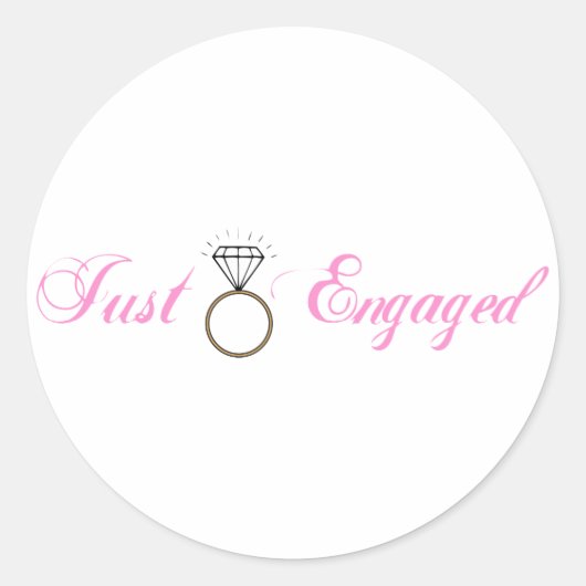 ジャスト婚約した(ダイヤモンド婚約リングや輪) ラウンドシール (正面)