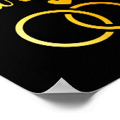 ジャスト結婚したル結婚の新郎新婦の夫 ポスター (角)