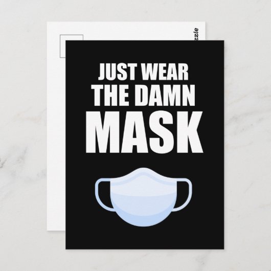 ジャスト衣服ザマスク ポストカード (正面/裏面)