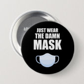 ジャスト衣服ザマスク 缶バッジ (正面&裏面)