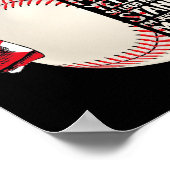 ジャスト誇りを持ったママと私の息子の野球ママ ポスター (角)