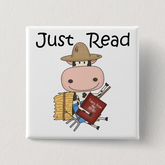 ジャスト読 缶バッジ (正面)