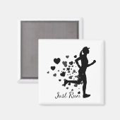 ジャスト走おもしろいラヴ走ハート マグネット (正面/裏面)