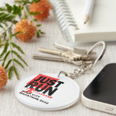 ジャスト走レッド・マラソンのレース日 キーホルダー (正面右)