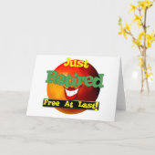 ジャスト退職した カード (黄色い花)