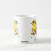 ジャスト野鳥観察/イエローフィンチかわいい コーヒーマグカップ (中央)