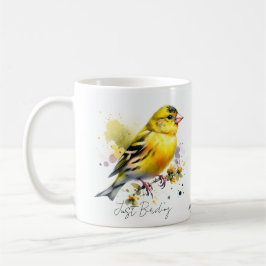ジャスト野鳥観察/イエローフィンチかわいい コーヒーマグカップ