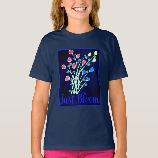 ジャスト開花タイポグラフィ Tシャツ (正面)