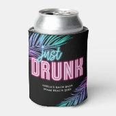 ジャスト飲ネオンブルー&ピンクトロピカルバッハ 缶クーラー (缶正面)