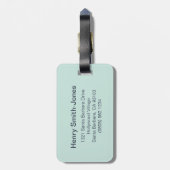 ジャスト魚釣りタータンチェック魚id荷物札 ラゲッジタグ (裏面縦)