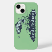 ジャスト魚釣りフライ釣りライトグリーン Case-Mate iPhoneケース (裏面)