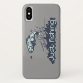ジャスト魚釣りメンズグレーのiphoneケース Case-Mate iPhoneケース (裏面)