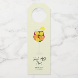 ジャスト アッド フルーツ サングリア ワイン カクテル ミックス キット ボトルネックタグ